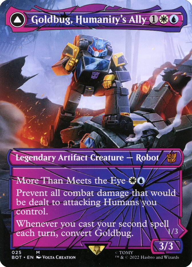 Goldbug, Humanity's Ally // Goldbug, Scrappy Scout