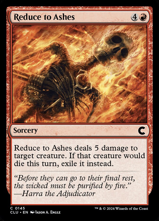 Reduce to Ashes