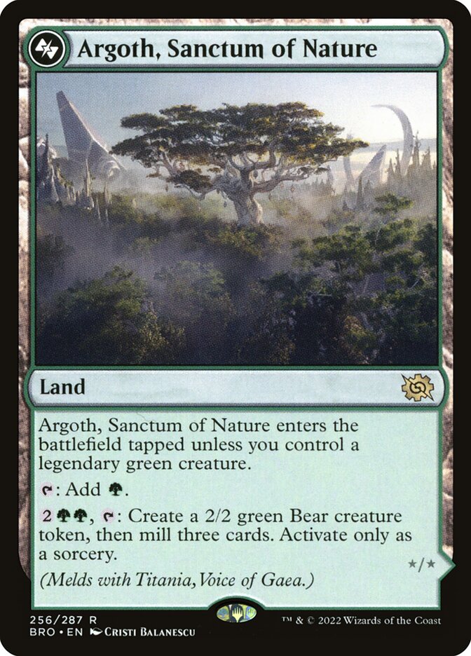 Argoth, Sanctum of Nature // Titania, Gaea Incarnate