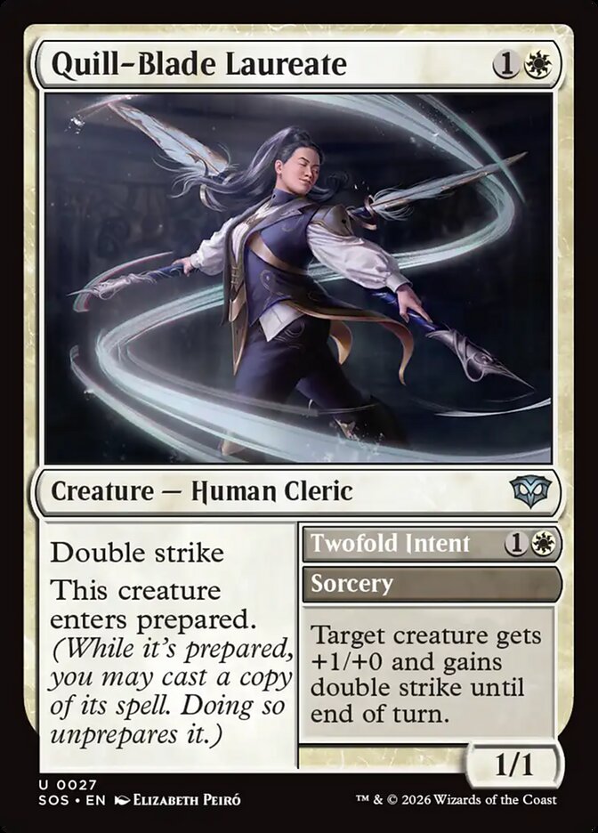 Quill-Blade Laureate // Twofold Intent