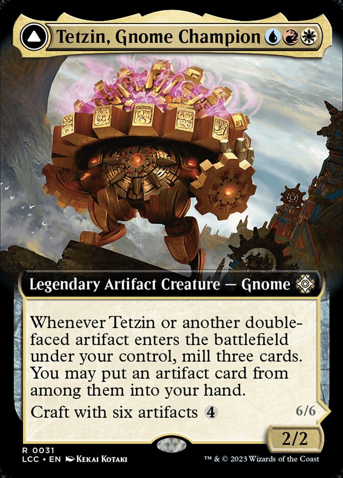 Tetzin, Gnome Champion // The Golden-Gear Colossus