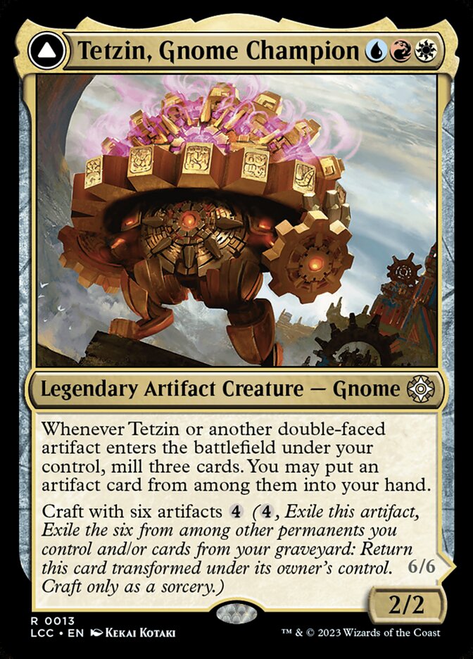 Tetzin, Gnome Champion // The Golden-Gear Colossus