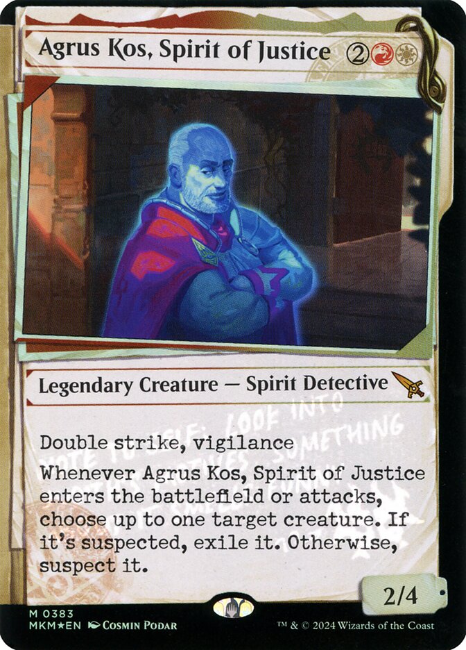 Agrus Kos, Spirit of Justice