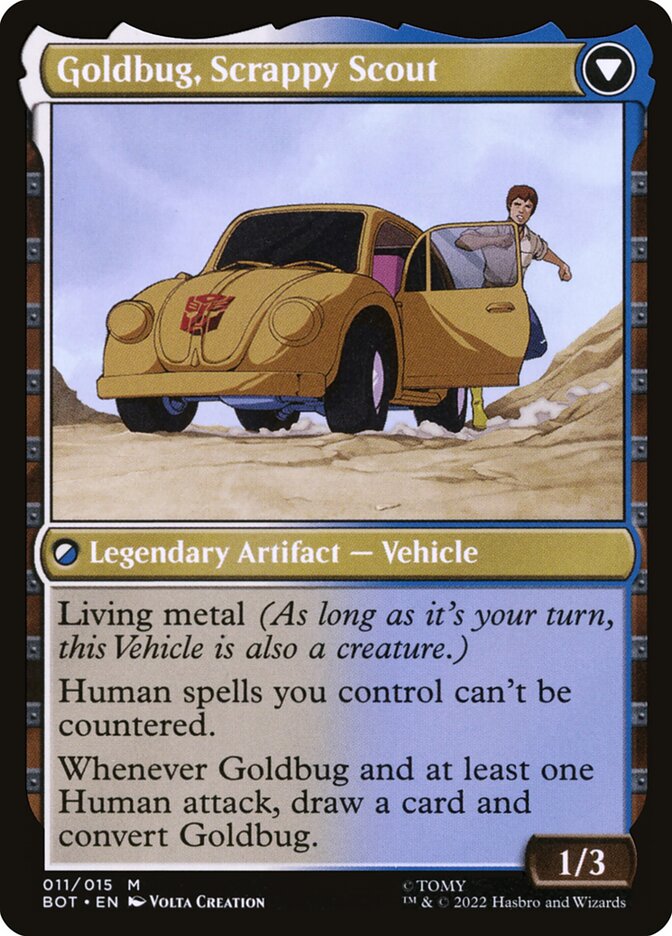 Goldbug, Humanity's Ally // Goldbug, Scrappy Scout