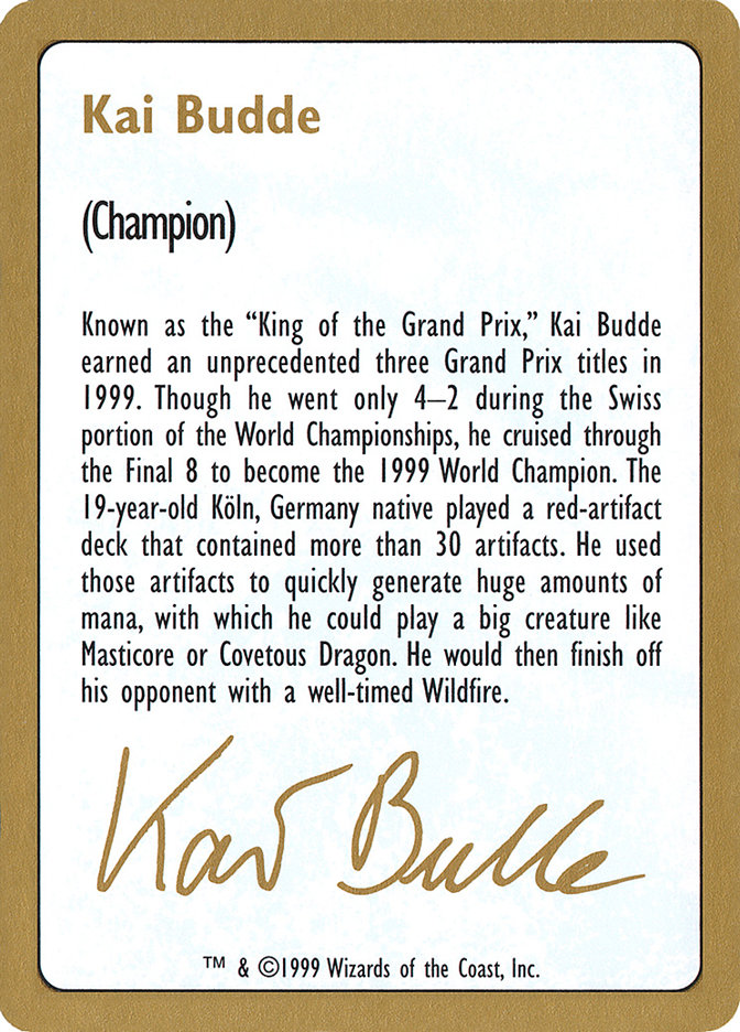 Kai Budde Bio