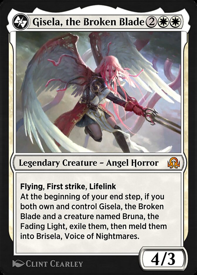 Gisela, the Broken Blade // Brisela, Voice of Nightmares