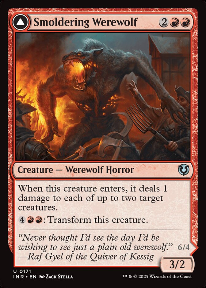 Smoldering Werewolf // Erupting Dreadwolf