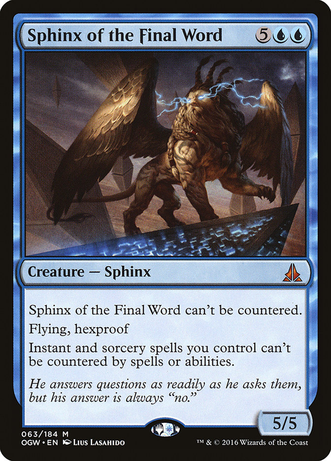 Sphinx of the Final Word