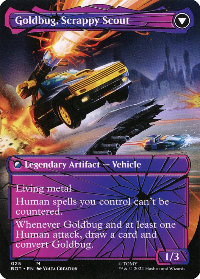 Goldbug, Humanity's Ally // Goldbug, Scrappy Scout