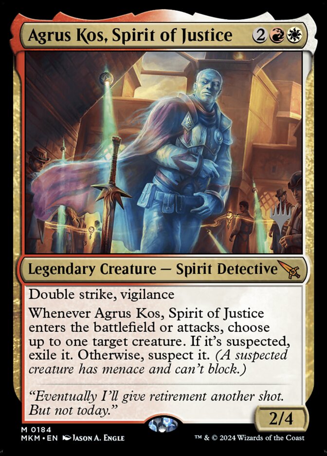 Agrus Kos, Spirit of Justice