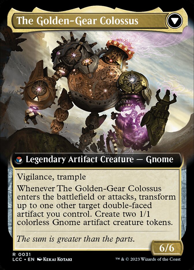 Tetzin, Gnome Champion // The Golden-Gear Colossus