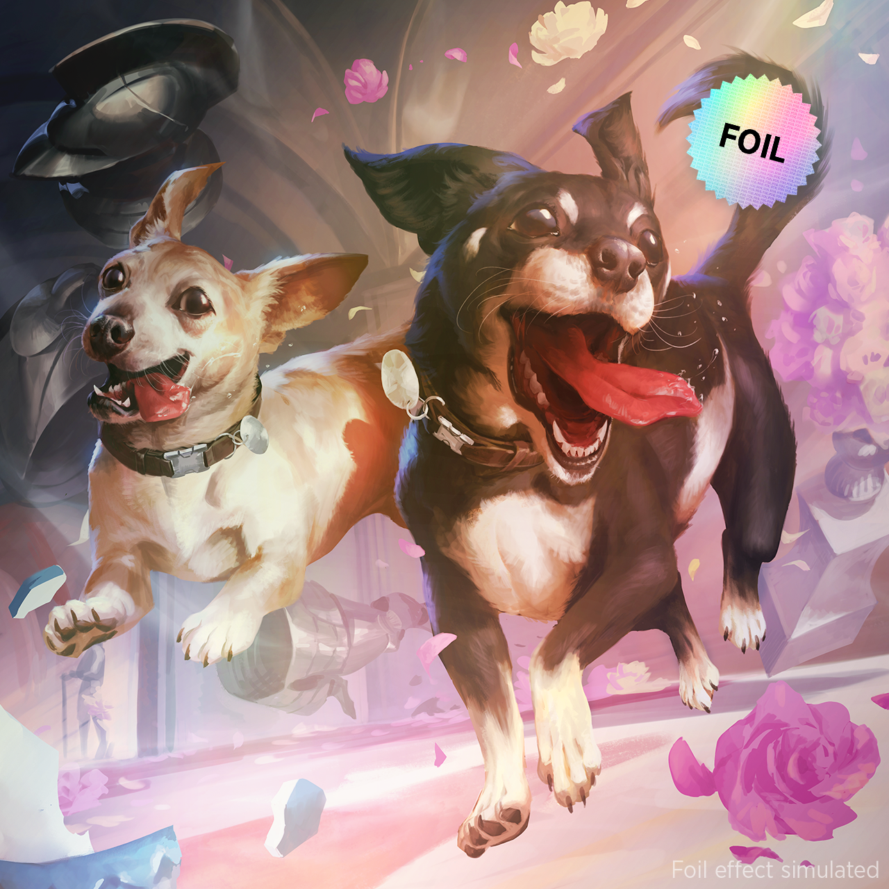 Secret Lair Drop Dogs Are Better Than Cats Rainbow Foil