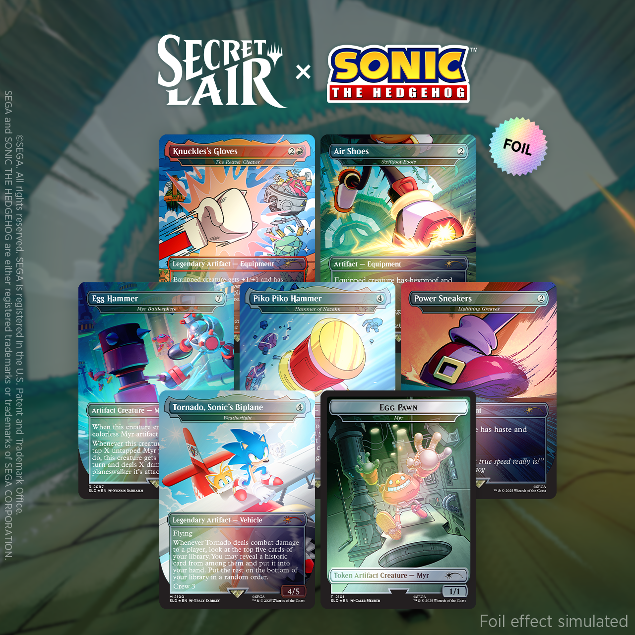 Secret Lair Drop Secret Lair x Sonic the Hedgehog Turbo Gear Rainbow Foil