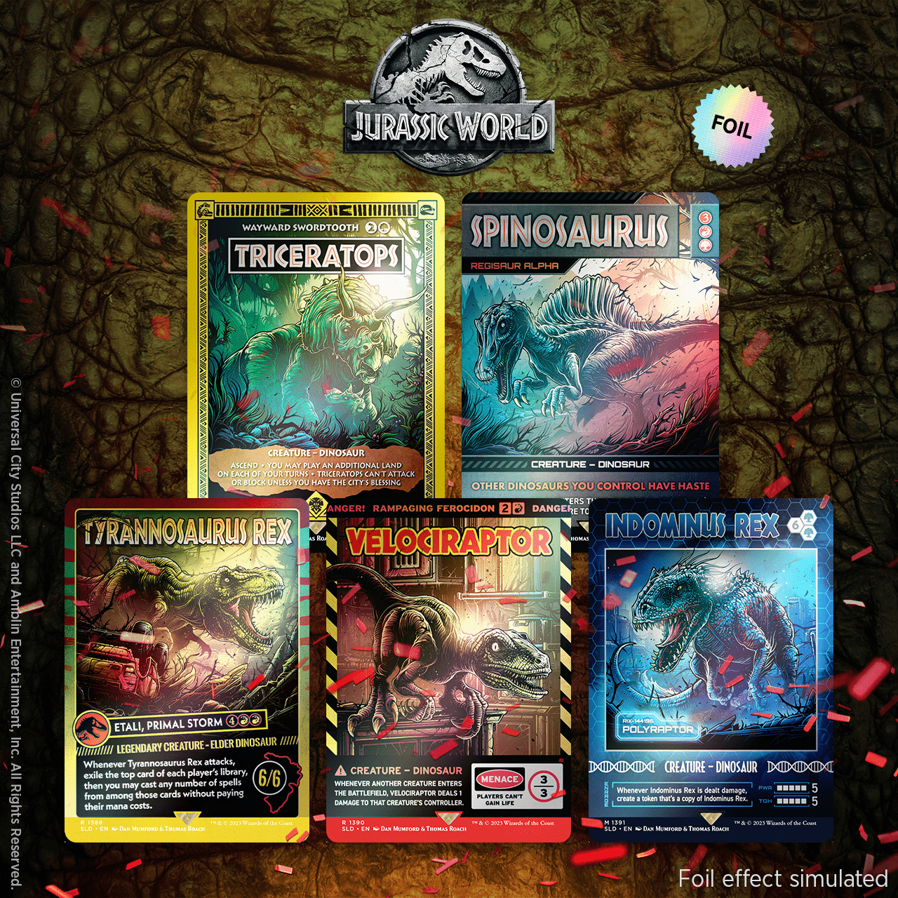 Secret Lair Drop Secret Lair x Jurassic World Life Breaks Free Rainbow Foil