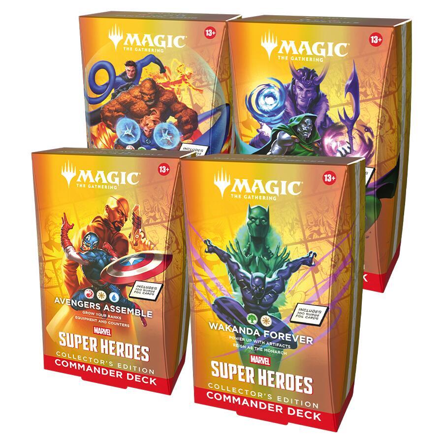 Marvel Super Heroes Commander Deck Collectors Edition Set of 4
