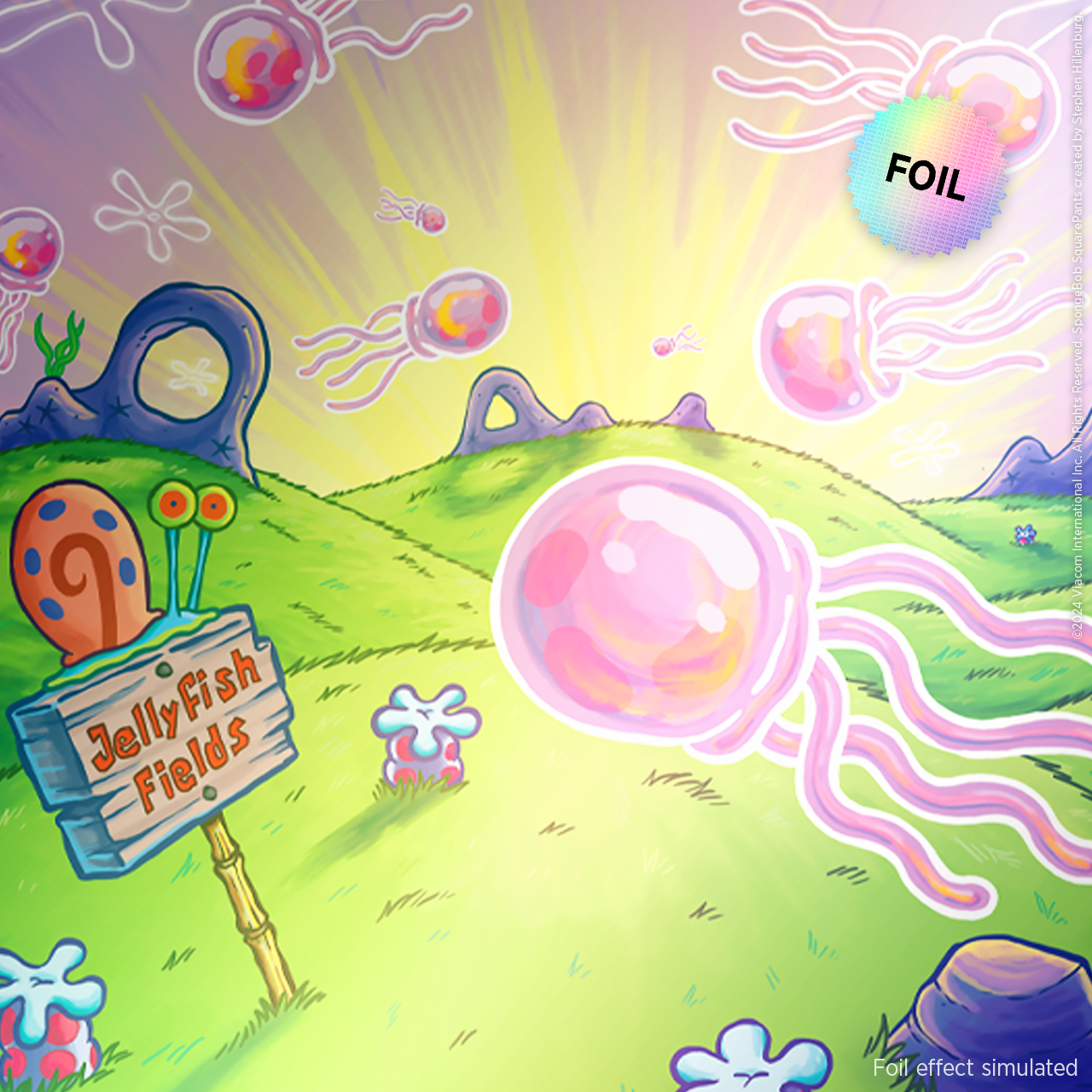 Secret Lair Drop Spongebob Squarepants Lands Under the Sea Rainbow Foil