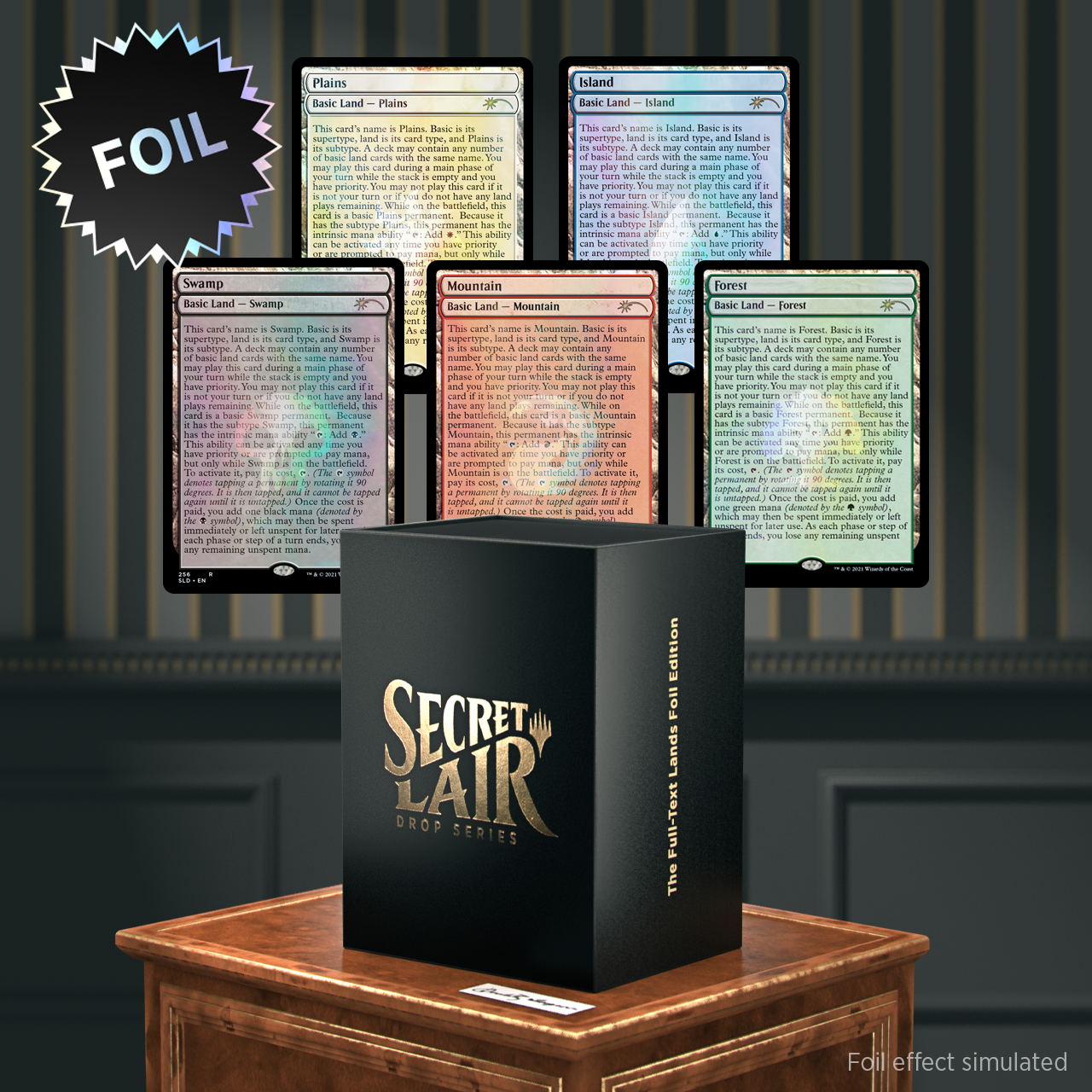Secret Lair Drop The Full Text Lands Foil