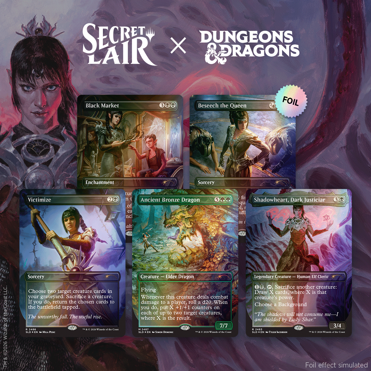 Secret Lair Drop Dungeons & Dragons Shadowhearts Devotion Foil