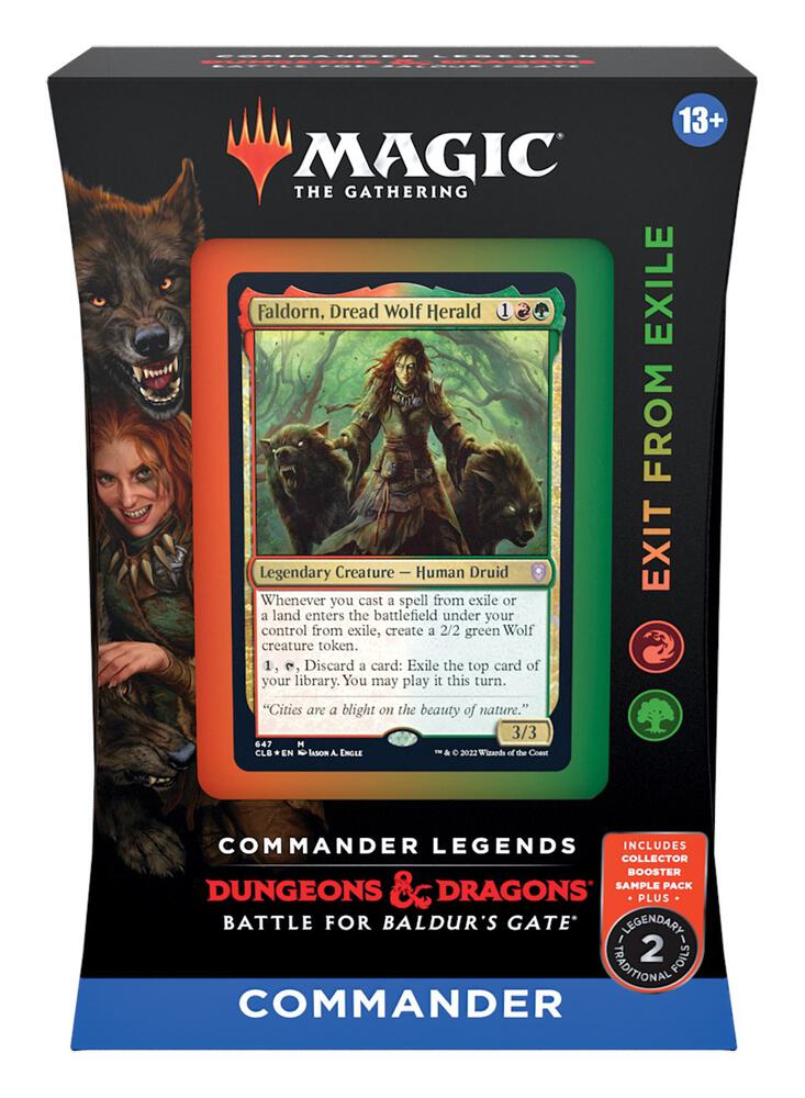 Commander Legends Battle for Baldurs Gate Commander Deck Exit from Exile Minimal Packaging