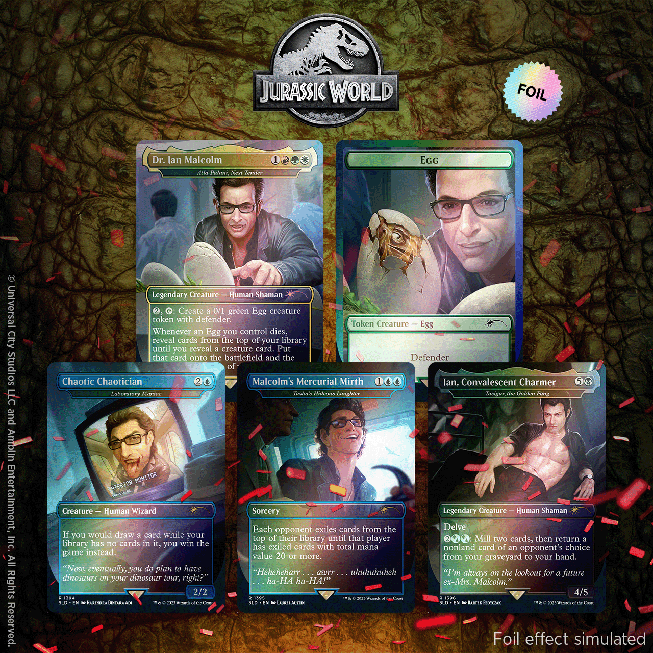 Secret Lair Drop Secret Lair x Jurassic World Dr Ian Malcolm Rainbow Foil