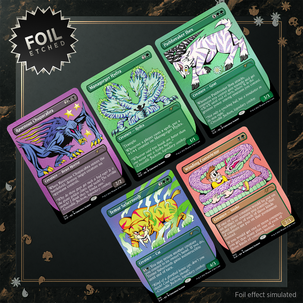 Secret Lair Drop Crocodile Jacksons Monstrous Menagerie Etched