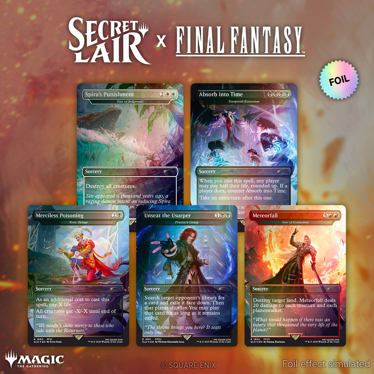 Secret Lair Drop Secret Lair x FINAL FANTASY Game Over Rainbow Foil