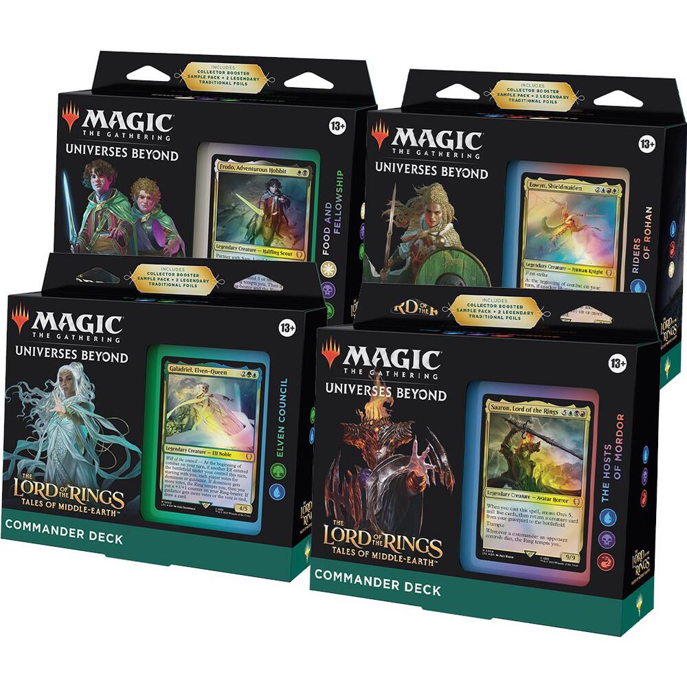The Lord of the Rings Tales of Middle earth Commander Decks Set of 4