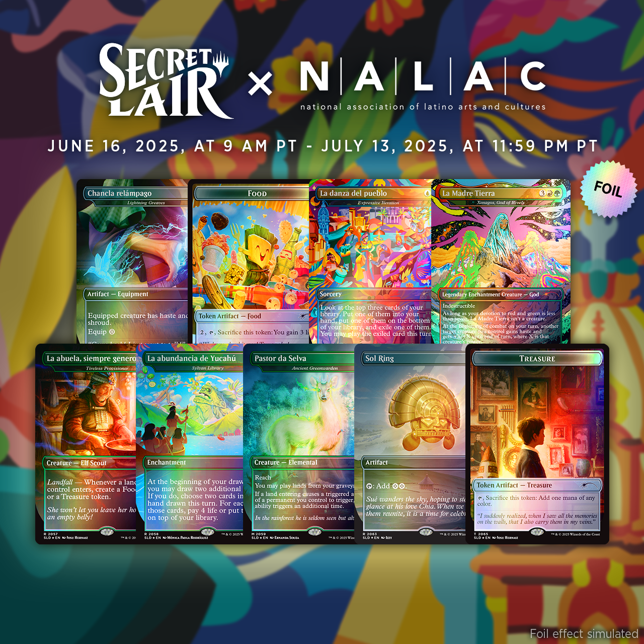 Secret Lair Drop Secret Lair x NALAC Nuestra Magia Rainbow Foil