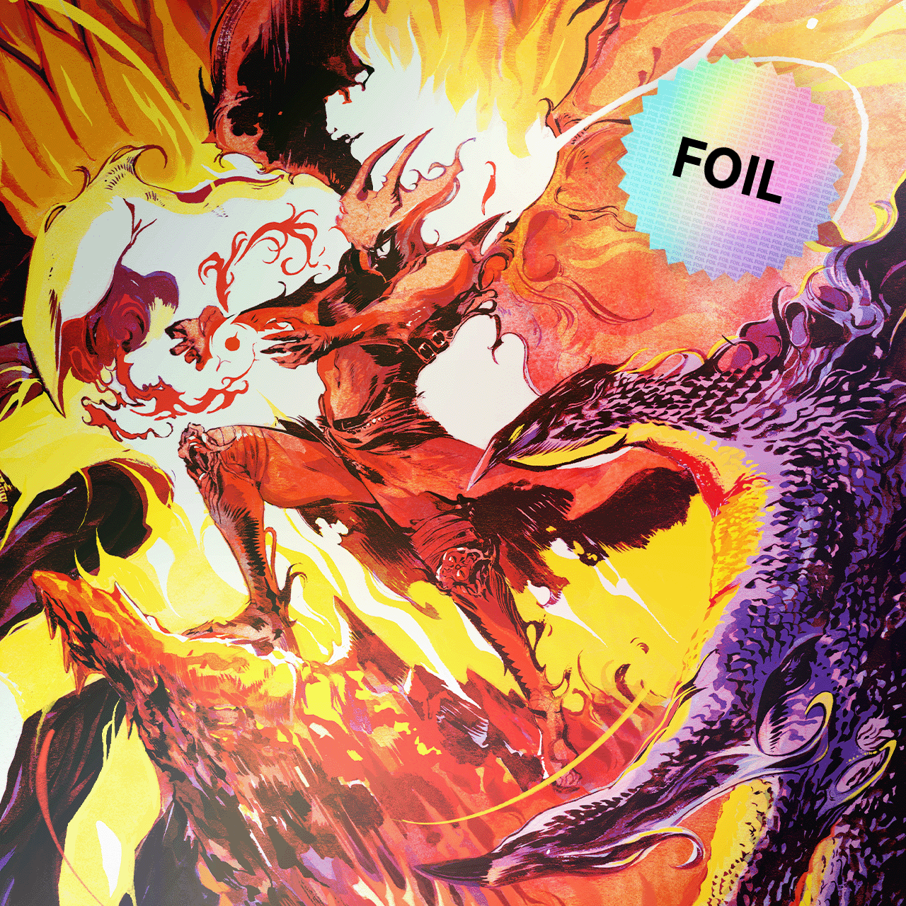 Secret Lair Drop EVERYTHING IS ON FIRE Rainbow Foil
