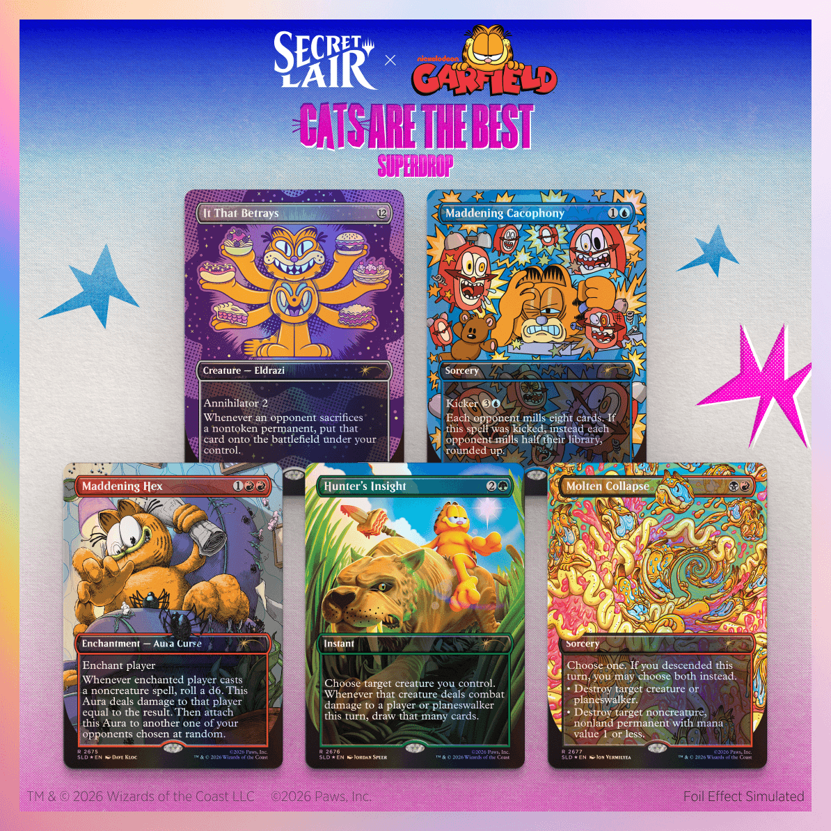 Secret Lair Drop Garfield Our Only Thought is to Entertain You Foil