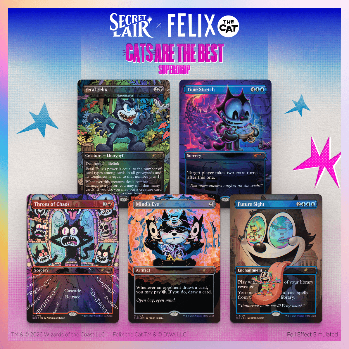 Secret Lair Drop Felix the Cat Magic Bag of Tricks Foil