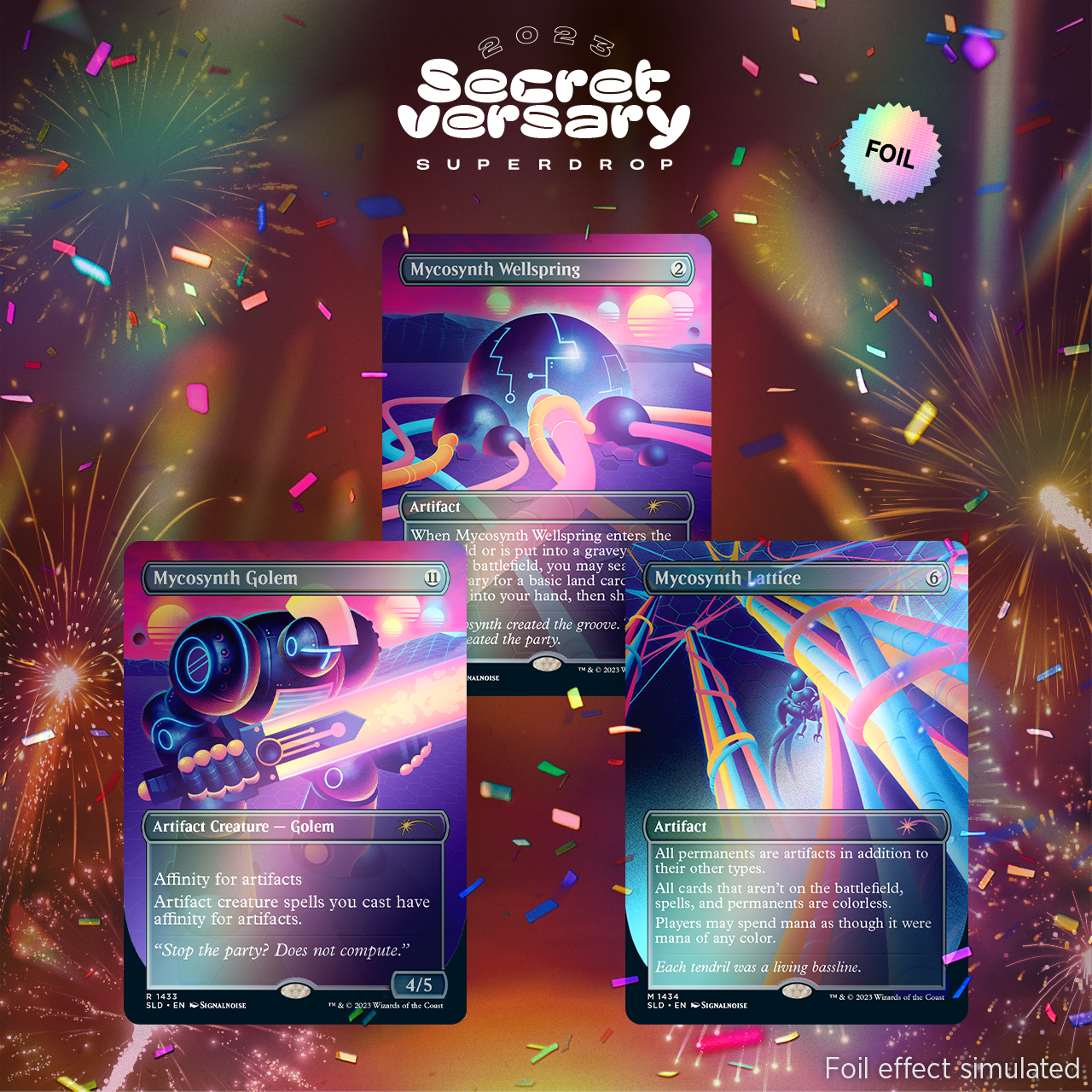 Secret Lair Drop Mycosynthwave Rainbow Foil