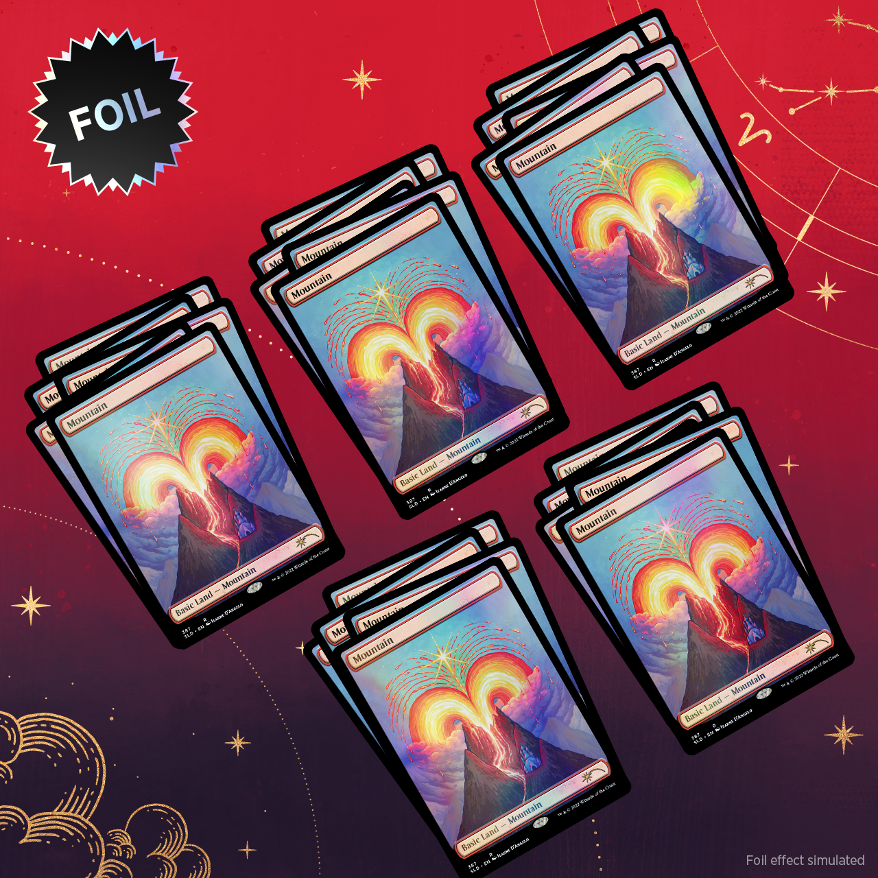 Secret Lair Bundle Astrology Lands Aries Foil