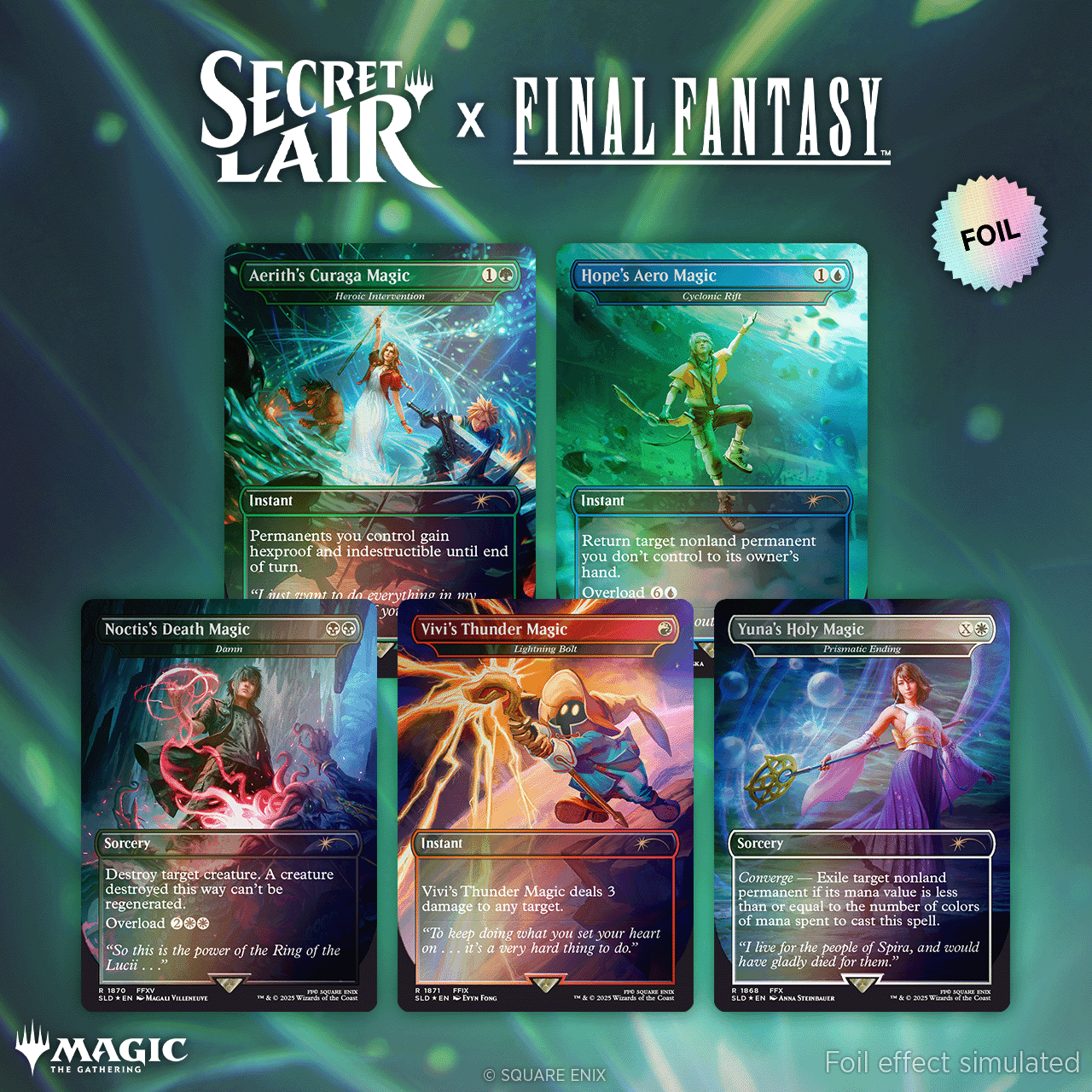 Secret Lair Drop Secret Lair x FINAL FANTASY Grimoire Rainbow Foil