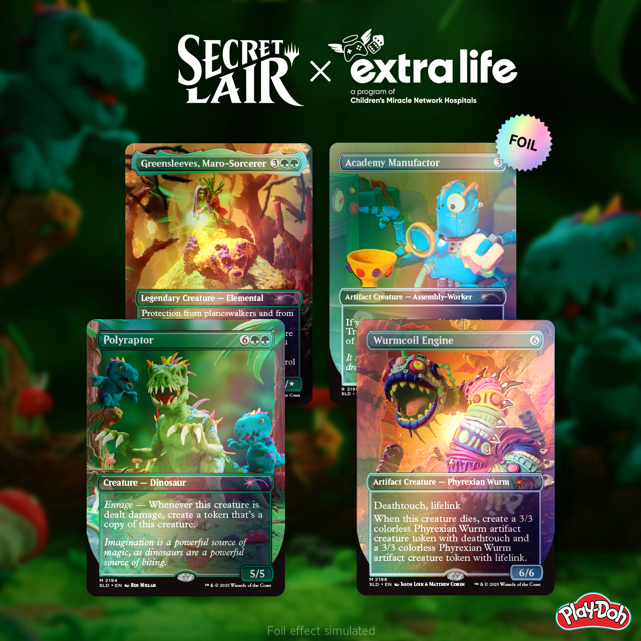 Secret Lair Drop Extra Life 2025 Secret Lair x Play-Doh Squishful Thinking Rainbow Foil