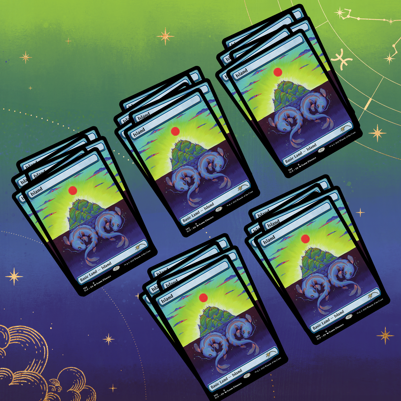 Secret Lair Bundle Astrology Lands Pisces