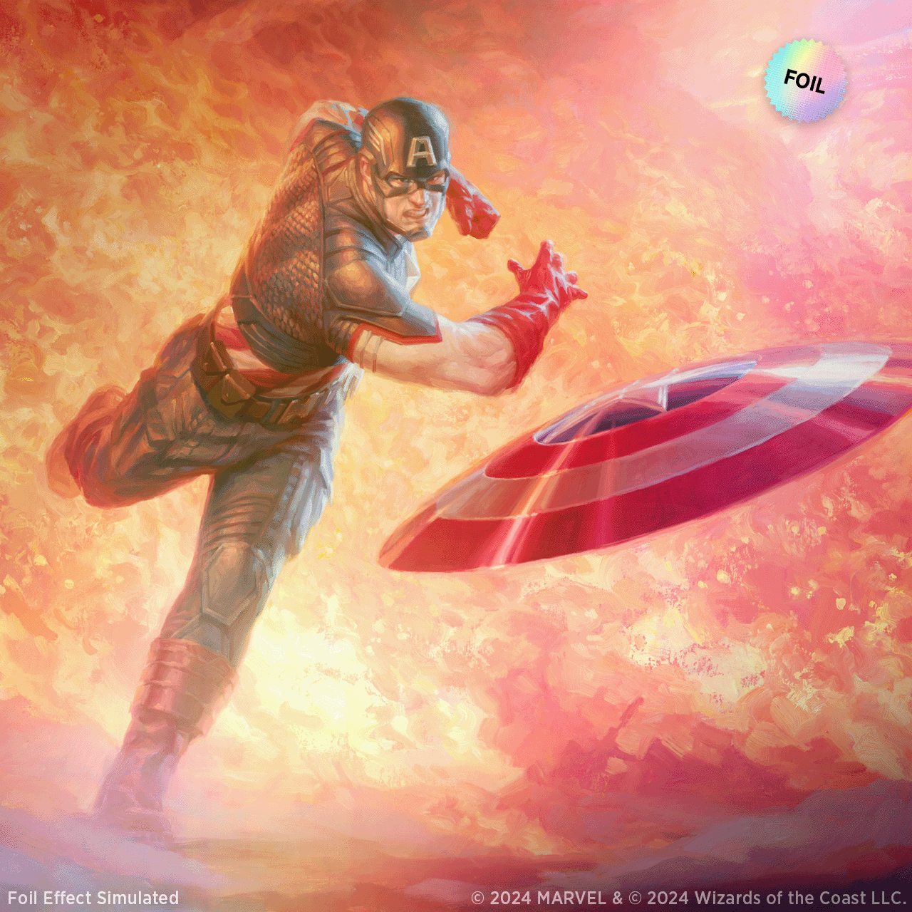 Secret Lair Drop Secret Lair x Marvels Captain America Rainbow Foil
