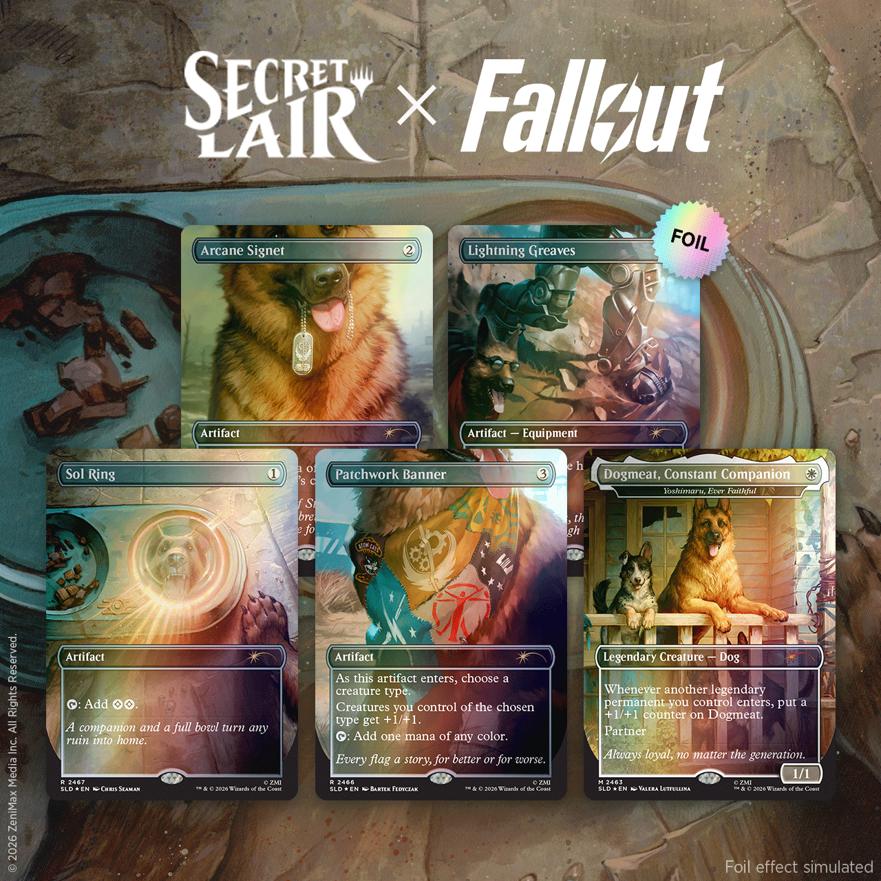 Secret Lair Drop Fallout Greet the Dog Foil