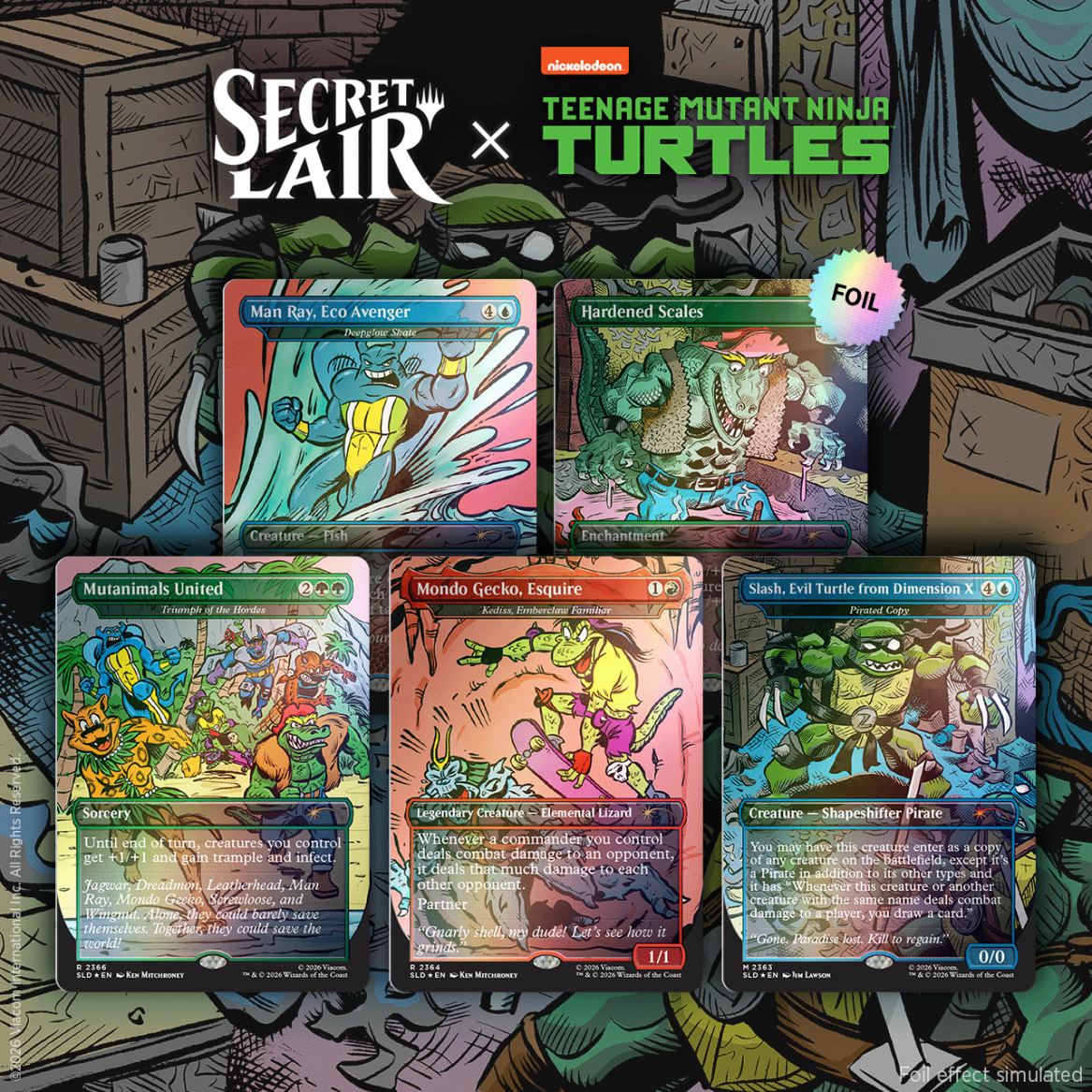 Secret Lair Drop Teenage Mutant Ninja Turtles The Mighty Mutanimals Foil
