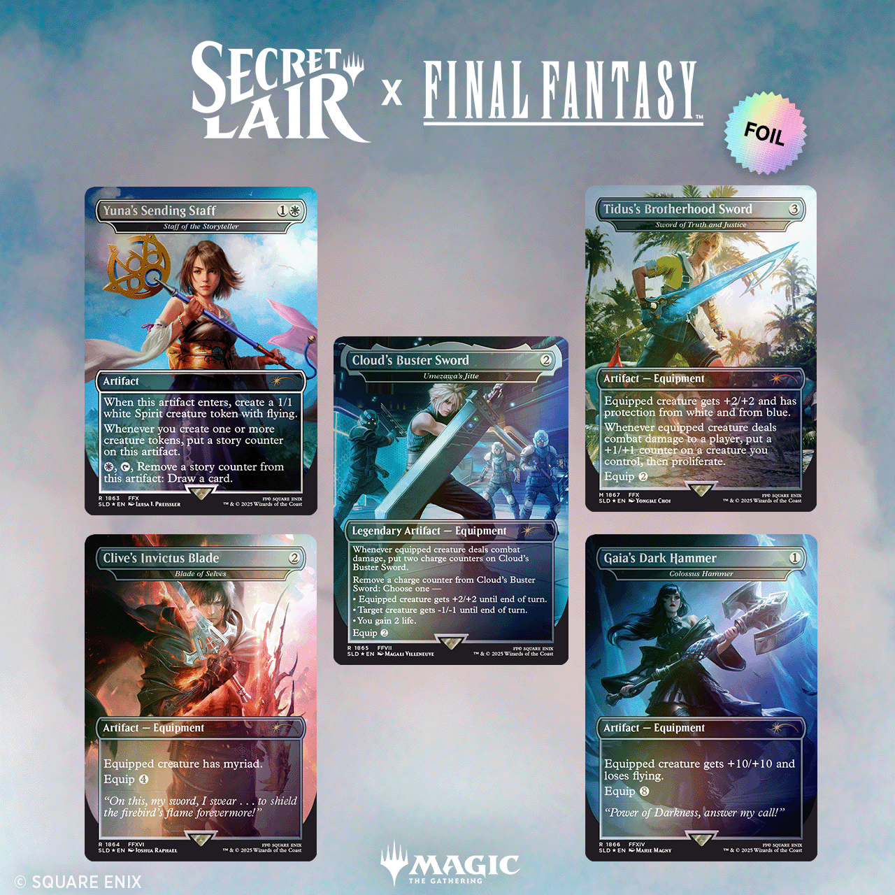 Secret Lair Drop Secret Lair x FINAL FANTASY Weapons Rainbow Foil