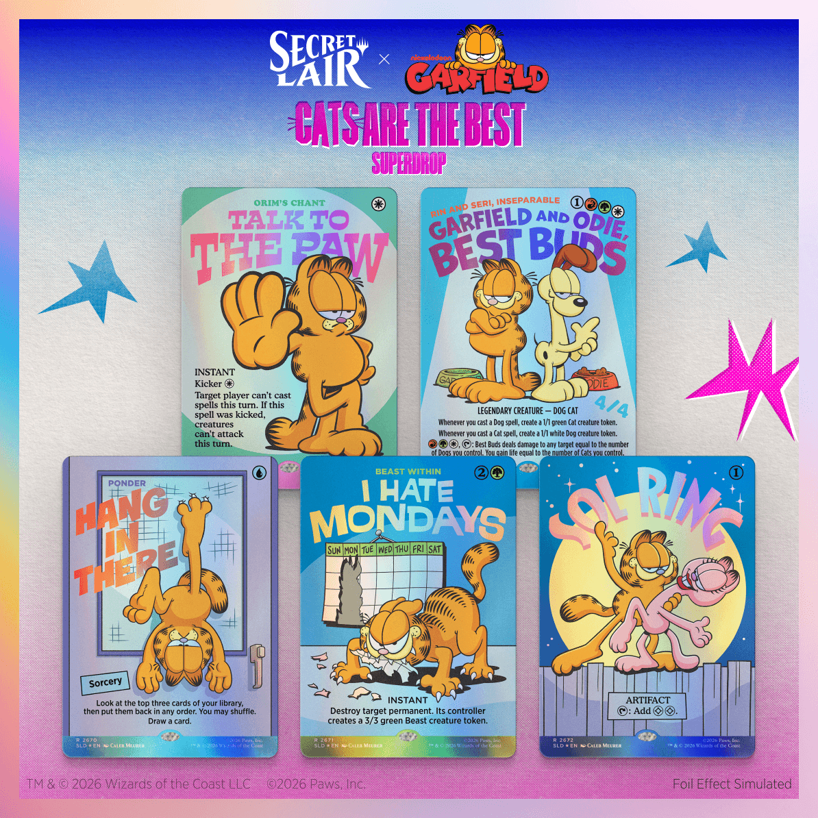 Secret Lair Drop Garfield Motivationally Challenged Foil