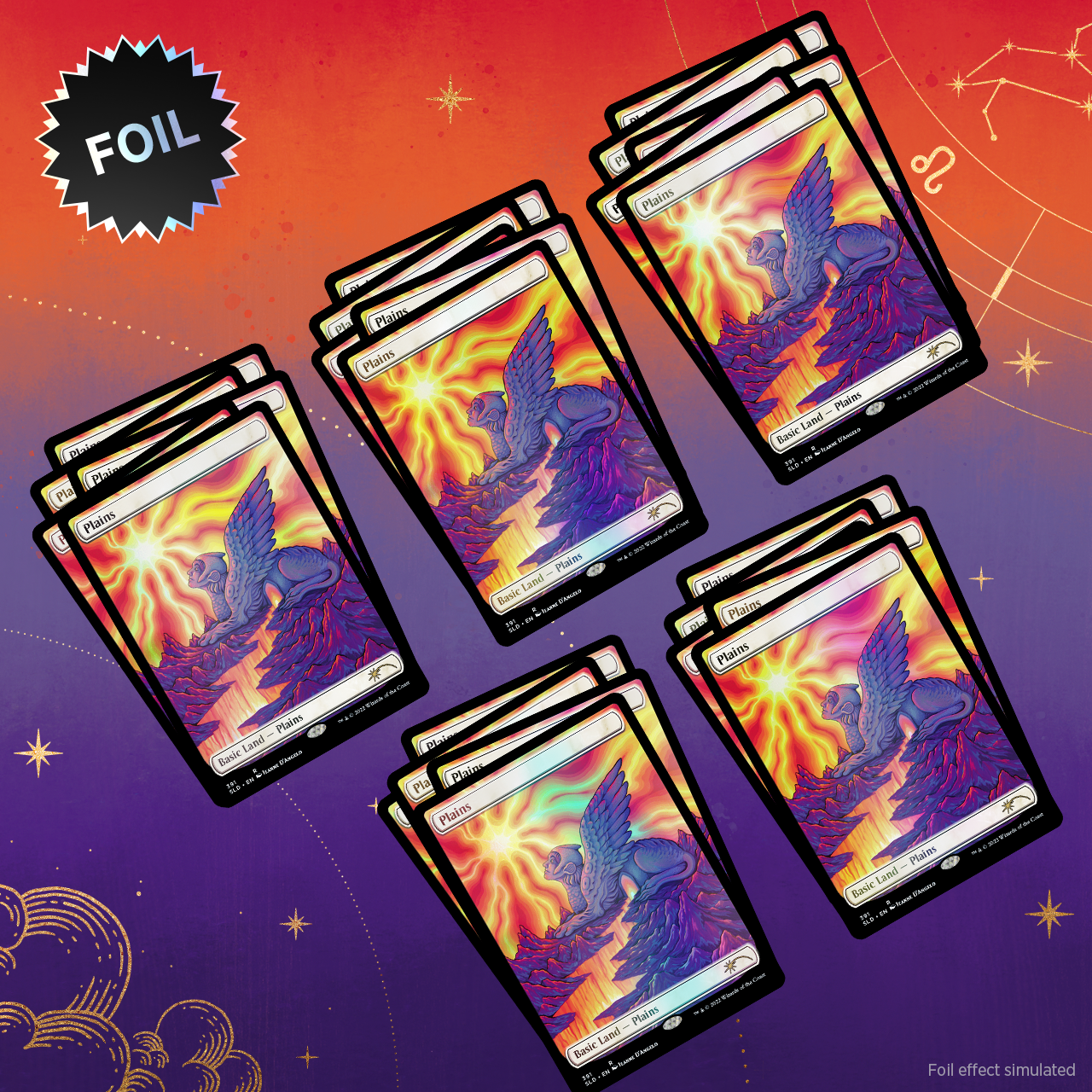 Secret Lair Bundle Astrology Lands Leo Foil