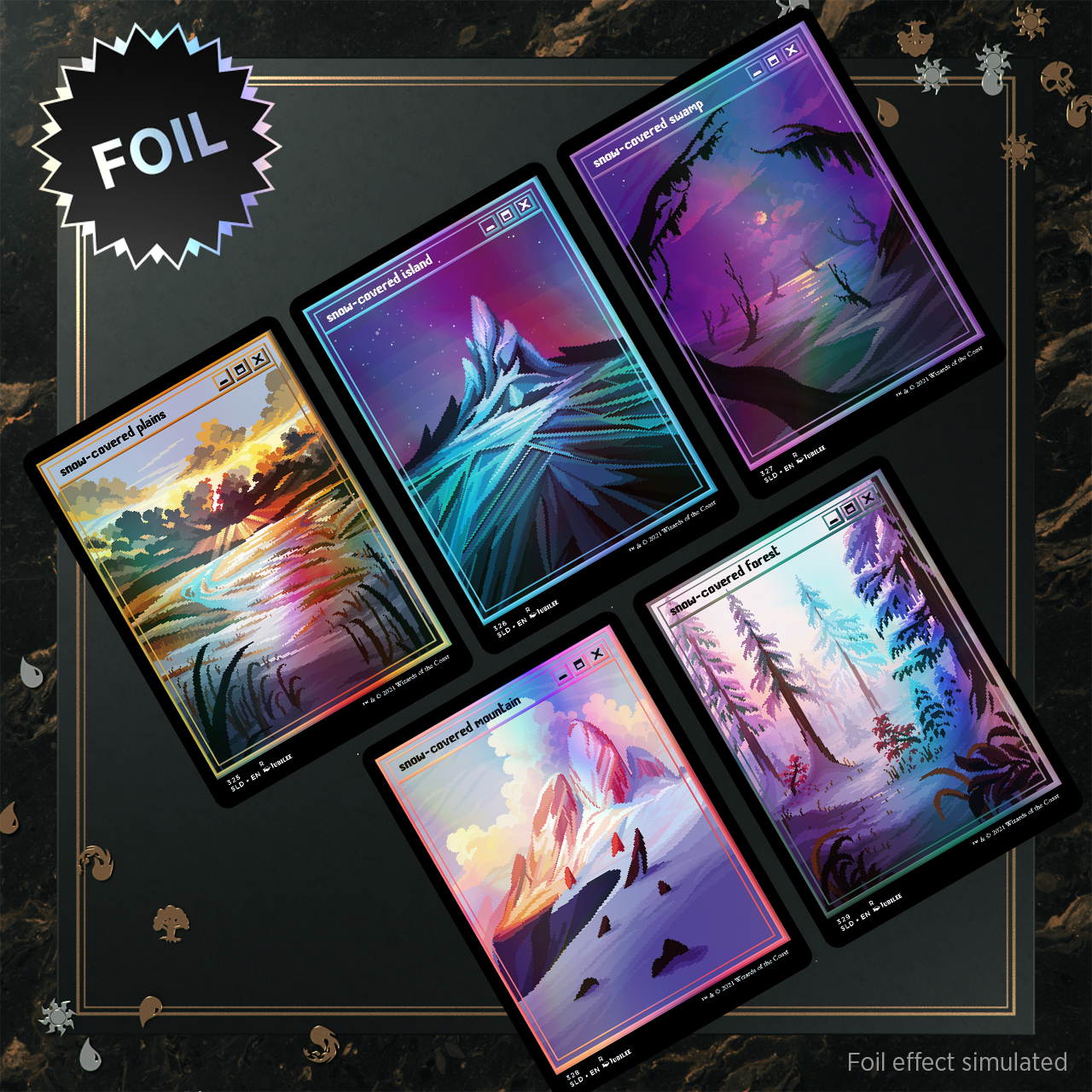 Secret Lair Drop PixelSnowLandsjpg Foil