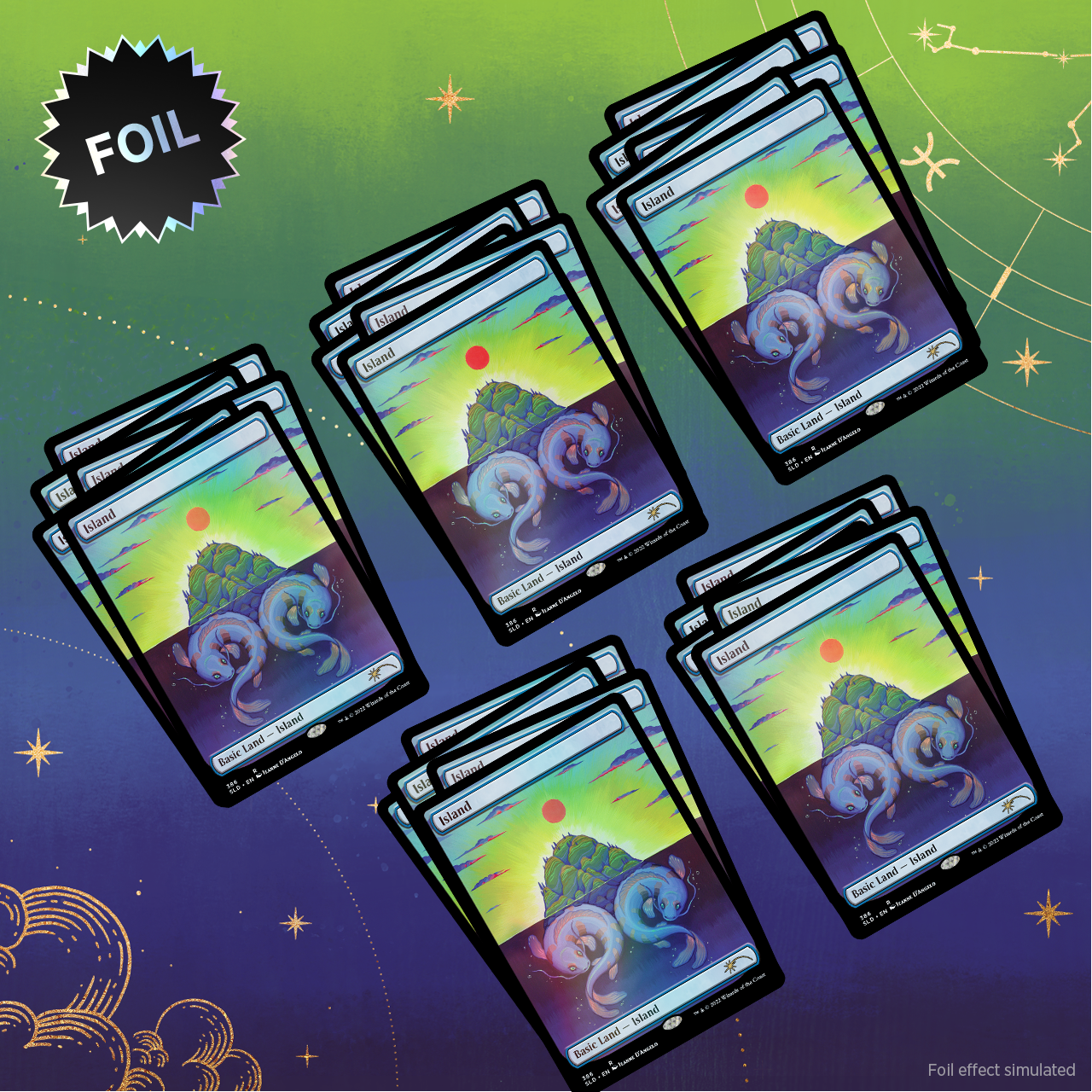 Secret Lair Bundle Astrology Lands Pisces Foil